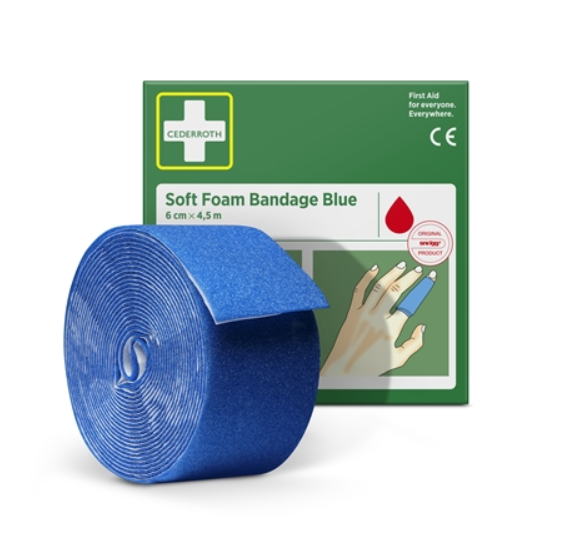 Cederroth Soft Foam laastari – 6cm x 450cm sininen 51011010