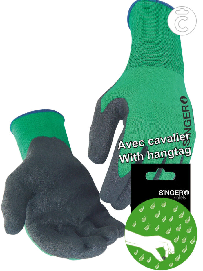 SINGER CNYMV15CFTN Turvakäsine. Polyamidivuori. HPT™ päällystetty kämmen. 15 gauge.