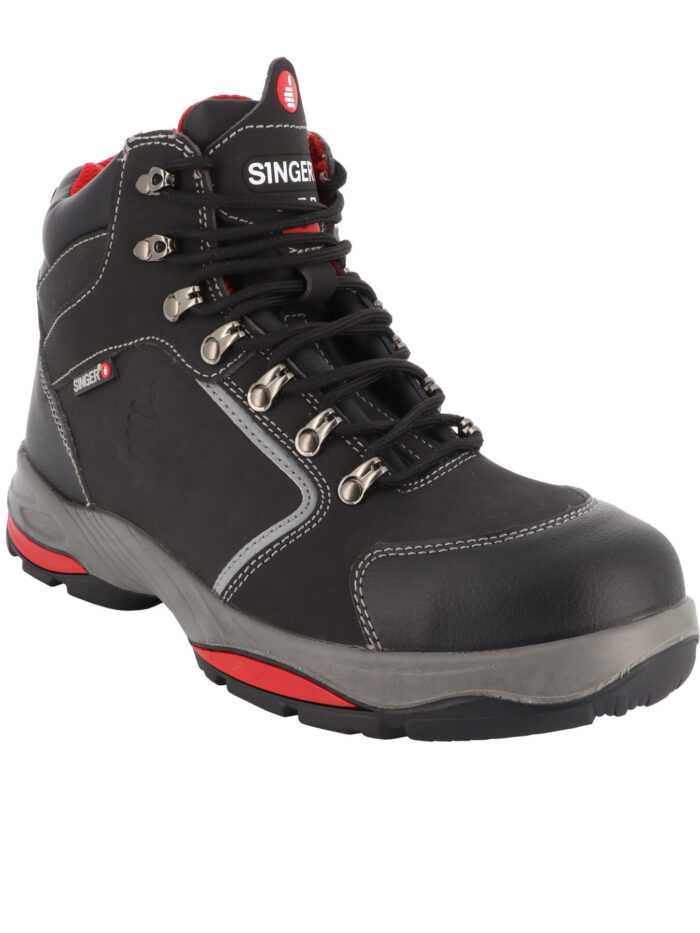 SINGER MILAN Korkeakorkoiset turvakengät. Nubuck-nahka. S3L HRO FO SR