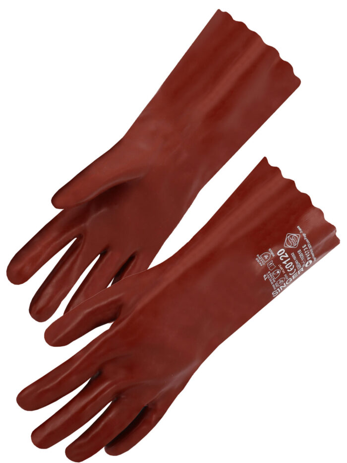 SINGER PVC736 P.V.C-hanskat. Tasainen pinta. Yksinkertainen pinnoite. 35 cm.