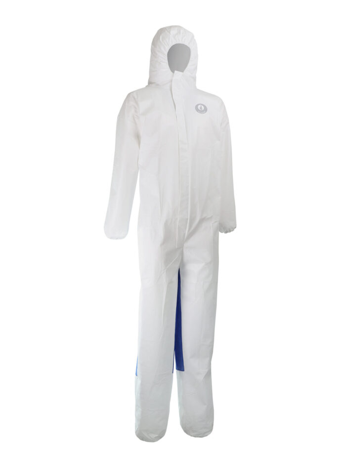 SINGER PLY450 Tyyppi 5 & 6. Bi-materiaalit. Mikroporositeetti 65gsm + sininen SMS 55 gsm takana