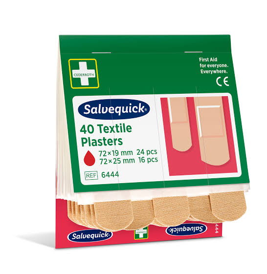 Salvequick laastari 6444 täyttöpakkaus 40 Textile, 6x40kpl/pkt