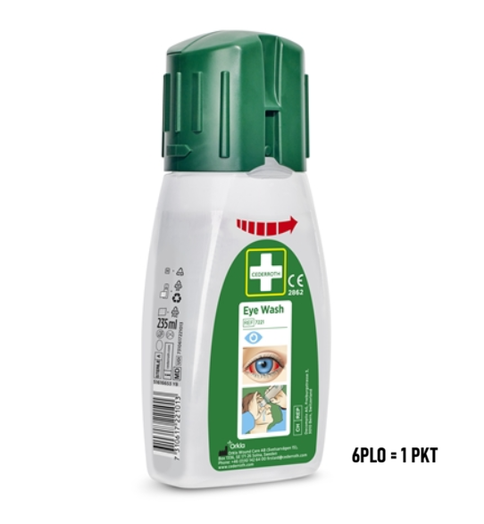 Cederroth silmänhuuhtelu taskumalli – 235 ml 6plo/pkt 725200