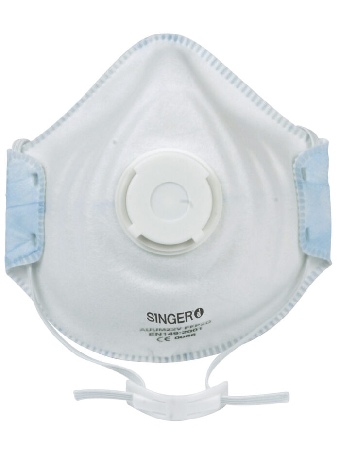 SINGER AUUM22V Hengityssuojain. FFP2 NR D Comfort venttiilillä (+ Dolomiitti). Laatikko 10 kpl