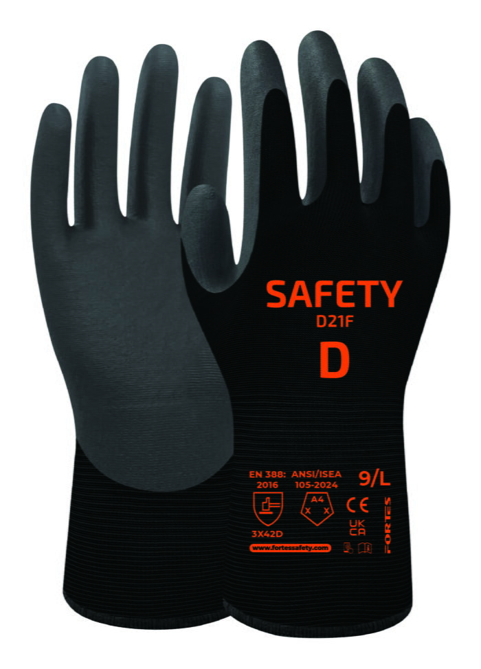 Fortes Safety D21F Viiltosuojakäsine D, nitriili sileä, 21 gauge