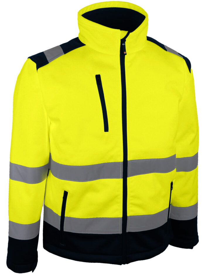 SINGER VULCA Korkean näkyvyyden Softshell-takki. Kolmikerroksinen TPU-kalvolla