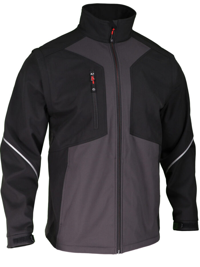 SINGER VANKOUVER Softshell-työtakki. 96% polyesteriä ja 4% elastaania, PU-pinnoitettu, 320 gsm