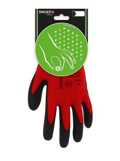 SINGER CNYMR15CFTN Turvakäsine. Polyamidivuori. HPT™ päällystetty kämmen. 15 gauge. Paripakkaus