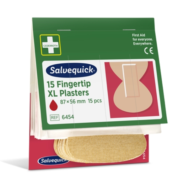 Salvequick ISO XL sormenpäälaastari – 6x15kpl – 90 kpl/pkt, 6454